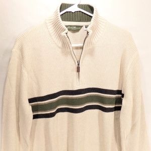 New Eddie Bauer 1/4 zip Pullover Sweater LG/Tall